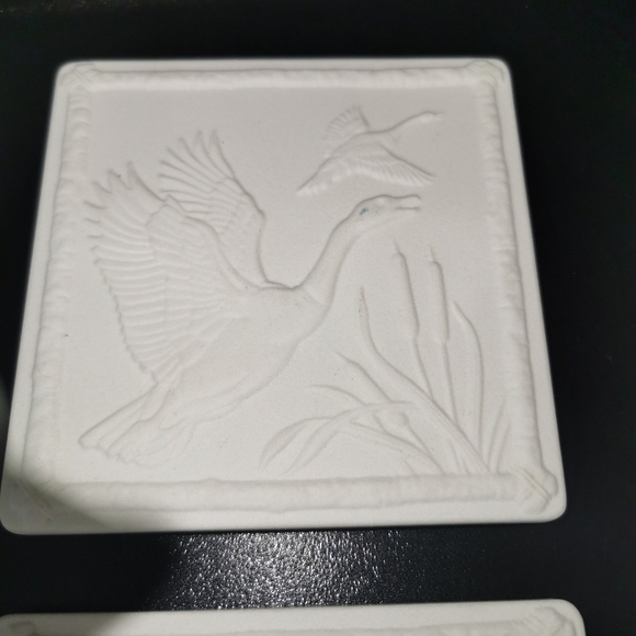 Very rare Lenox outdoor wild animals set of 4 coasters - Picture 3 of 7